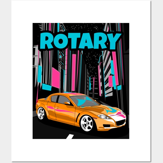 Mazda RX-8 Rotary Wall Art by Rebellion Store